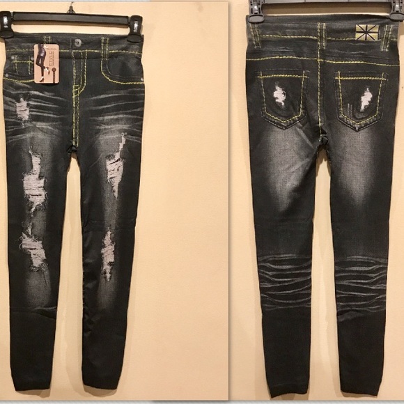 Dark denim look leggings - Picture 3 of 3